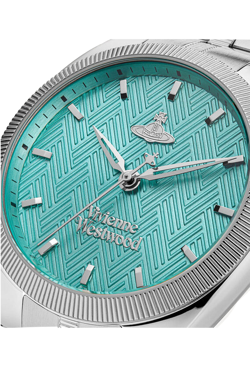 Vivienne Westwood Ladies The Mews Turquoise Dial Watch Stainless Steel