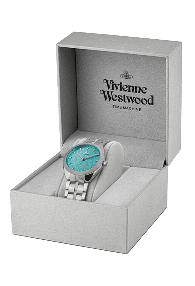 Vivienne Westwood Ladies The Mews Turquoise Dial Watch Stainless Steel