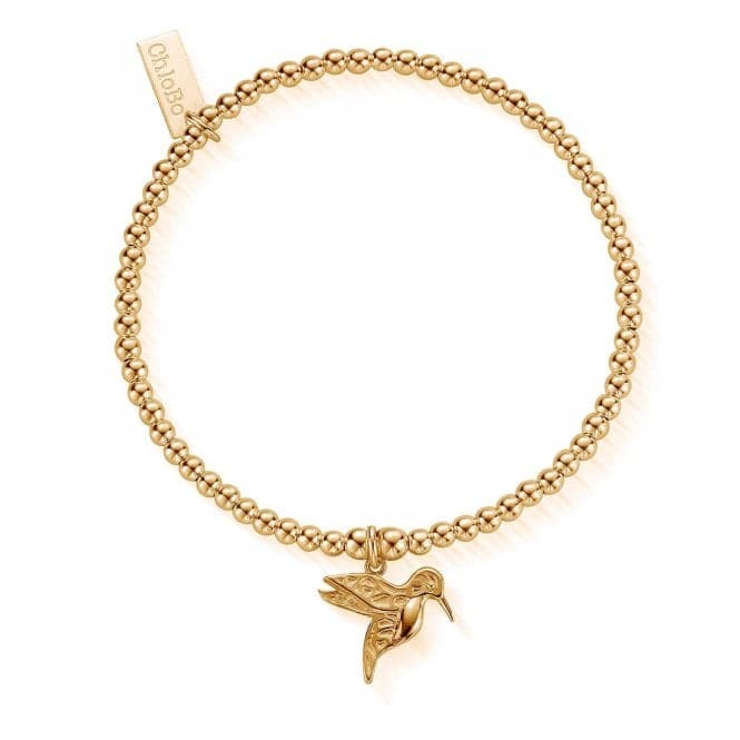 ChloBo Cute Charm Humming Bird Bracelet in Silver Gold Plated