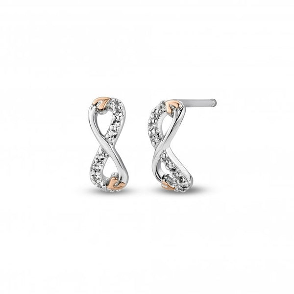 Clogau Tree Of Life Infinity Stud Earrings With Topaz Sterling Silver