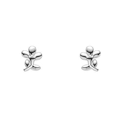 Laura Ashley Mini Albertine Rose Stud Earrings Silver Plated