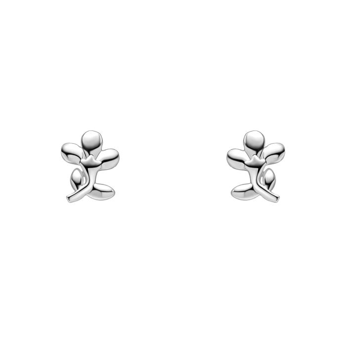 Laura Ashley Mini Albertine Rose Stud Earrings Silver Plated