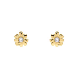 Laura Ashley Cosmos Flower Stud Earrings Gold Plated