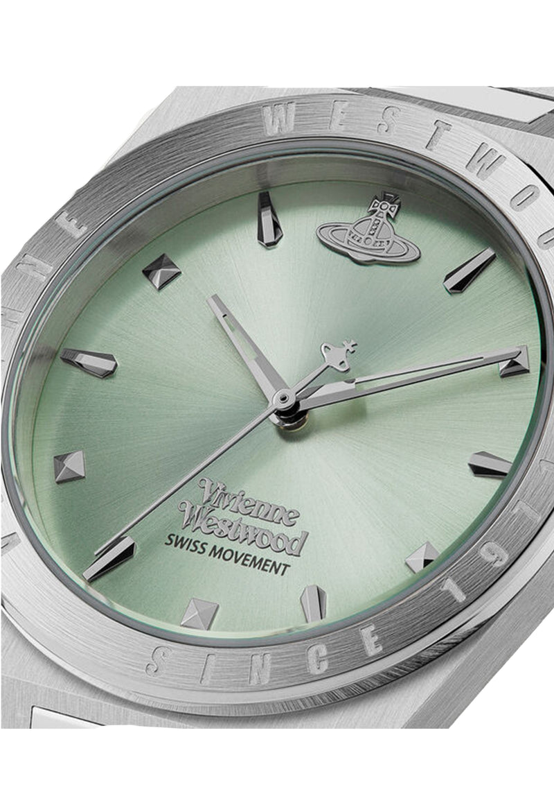 Vivienne Westwood Ladies Charterhouse Mint Green Dial Watch Stainless Steel