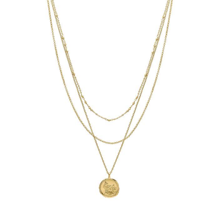 Laura Ashley Linaria Layered Necklace Gold Plated