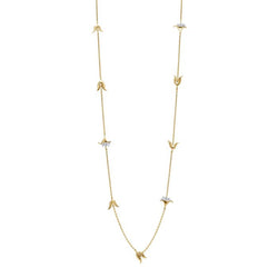 Laura Ashley Camelot Long Necklace Gold Plated