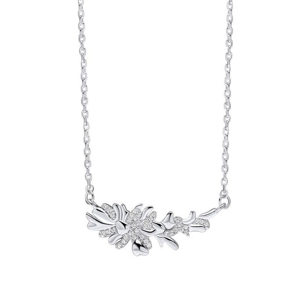 Laura Ashley Wild Meadow Necklace Silver Plated