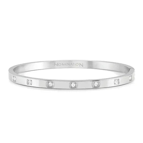 Nomination Pretty Bangles Central CZ With Pave` CZ Stainless Steel