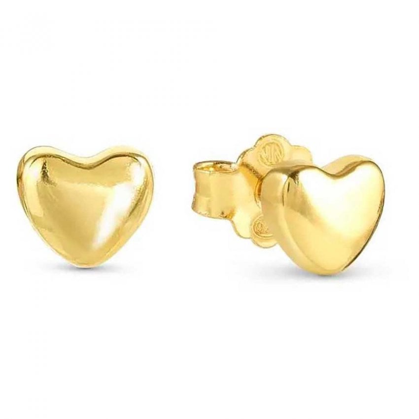 Nomination Armonica Heart Stud Earrings Silver Gold Plated