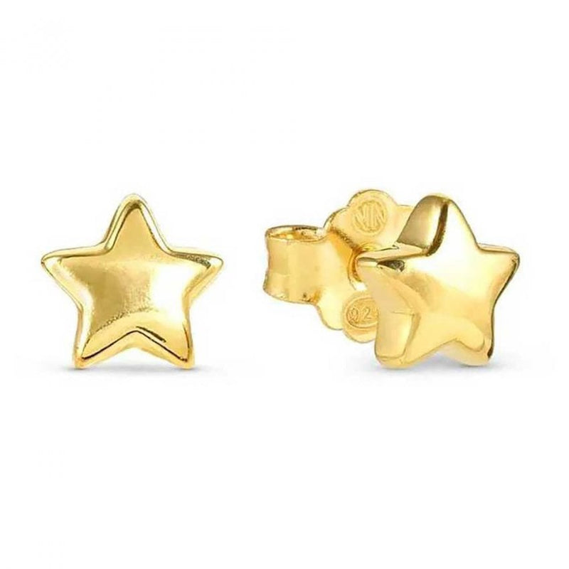 Nomination Armonica Star Stud Earrings Silver Gold Plated