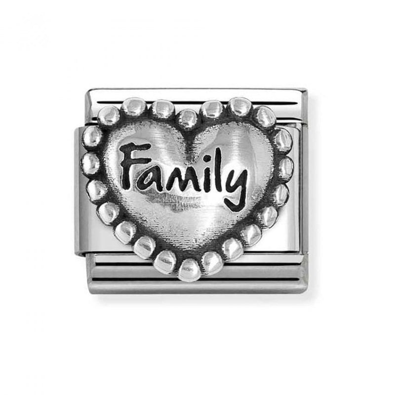 Nomination Composable Classic Link Heart With Dots Family in Silver