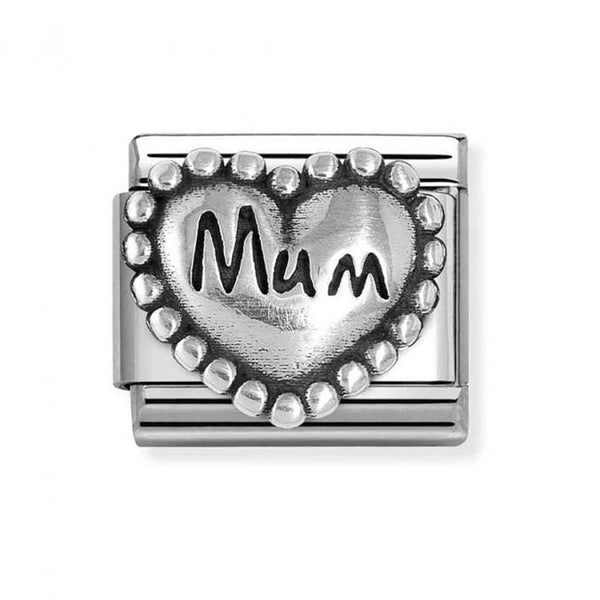 Nomination Composable Classic Link Heart With Dots Mum in Silver