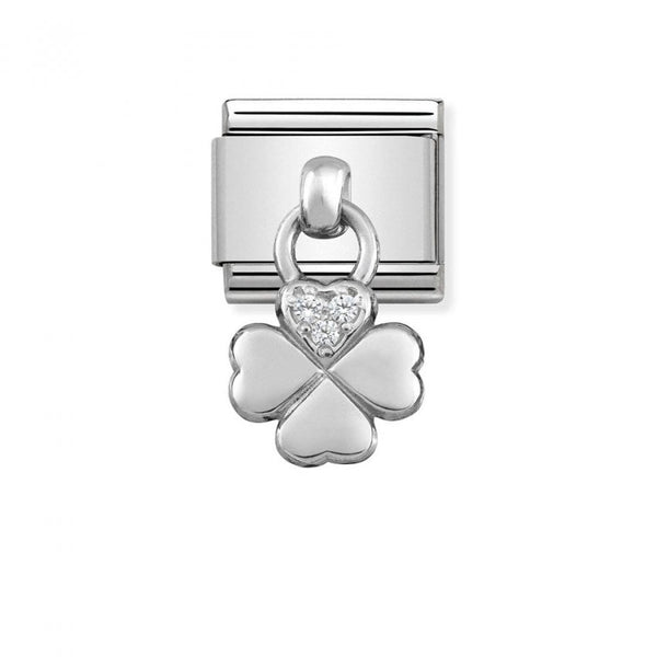 Nomination Composable Classic Link Four-Leaf Clover in Stainless Steel & Silver 925