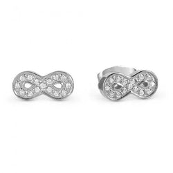 Nomination Soffio D'Amore Cubic Zirconia Infinity Stud Earrings Stainless Steel