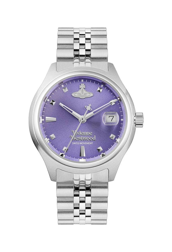 Vivienne Westwood Ladies Little Camberwell Purple Dial Watch Stainless Steel