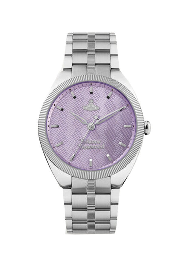 Vivienne Westwood Ladies The Mews Purple Dial Watch Stainless Steel