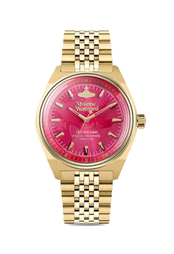 Vivienne Westwood Ladies Lady Sydenham Pink Dial Watch Gold Plated