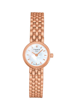 Tissot Ladies Lovely Mother Of Pearl Bracelet Watch Rose Gold Plated