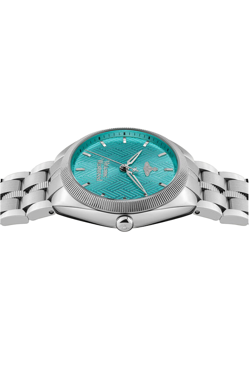 Vivienne Westwood Ladies The Mews Turquoise Dial Watch Stainless Steel