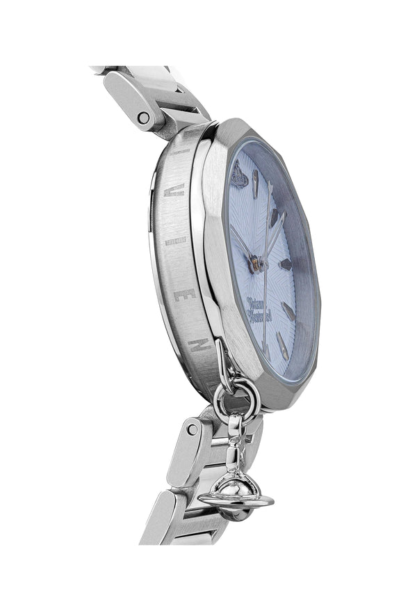 Vivienne Westwood Ladies Poplar Light Blue Dial Bracelet Watch Stainless Steel