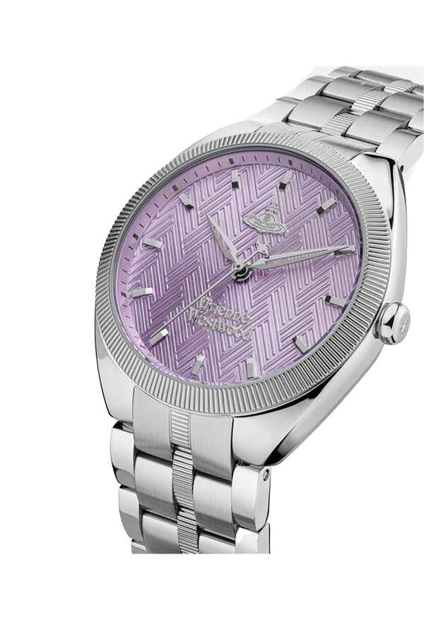 Vivienne Westwood Ladies The Mews Purple Dial Watch Stainless Steel