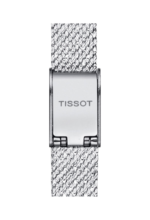 Tissot Ladies Lovely Silver Square Dial Mesh Bracelet Watch Stainless Steel