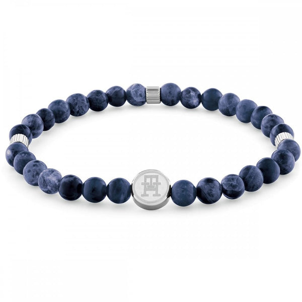 Tommy Hilfiger Mens TH85 Blue Bead Bracelet