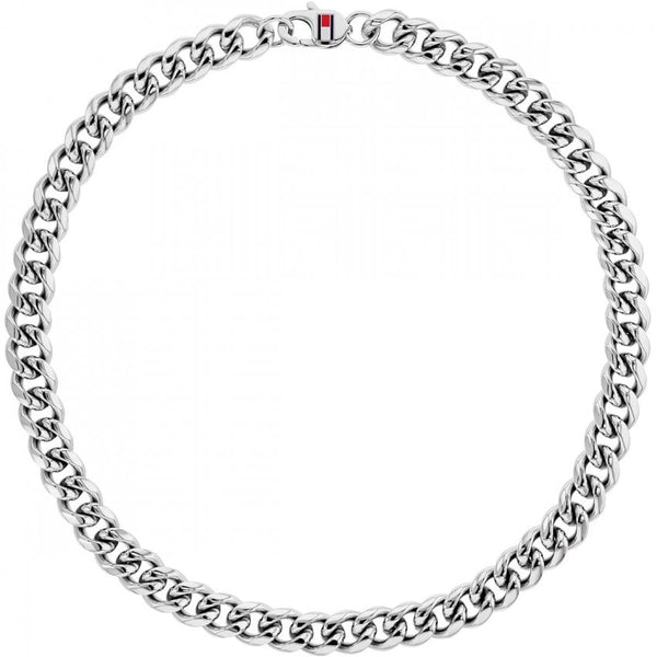 Tommy Hilfiger Mens Wild Heavy Curb Necklace Stainless Steel