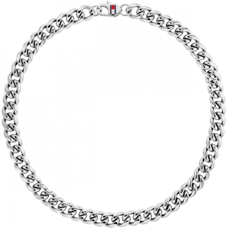 Tommy Hilfiger Mens Wild Heavy Curb Necklace Stainless Steel