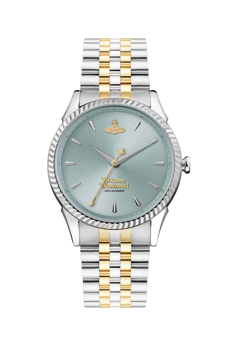 Vivienne Westwood Ladies Seymour Blue Dial Watch Stainless Steel/Gold Plated