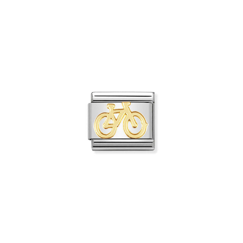 Nomination Composable Classic Link Tech Bike in 18k gold