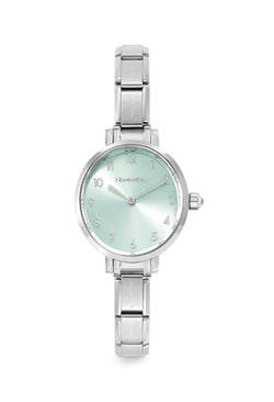 Ladies Nomination Paris Oval Green Water Dial Bracelet Watch Stainless Steel