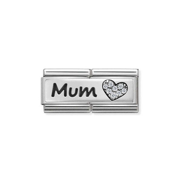 Nomination Double Link Mum & Heart