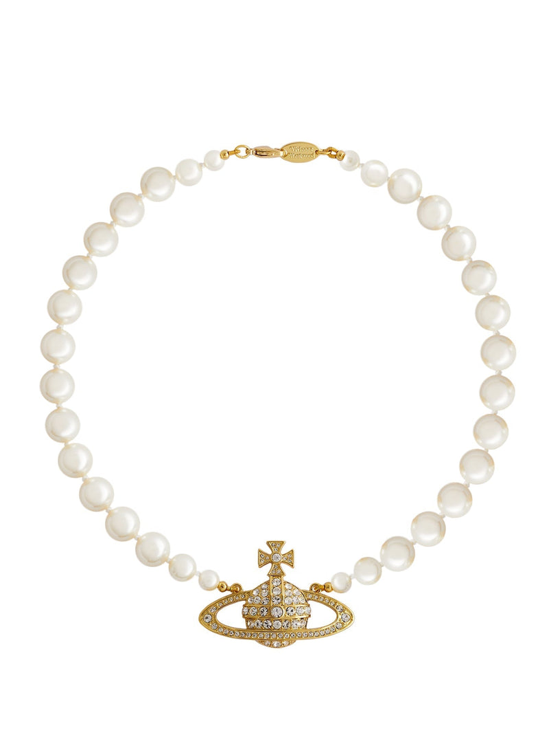 Vivienne Westwood Gold Plated Pearl Bas Relief Choker