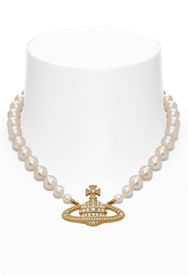 Vivienne Westwood Gold Plated Pearl Bas Relief Choker