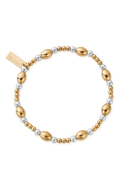 ChloBo Cute Oval Bracelet Silver Gold Plated