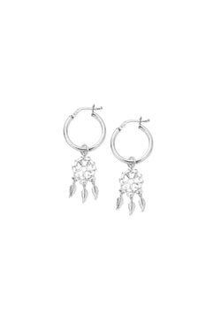 ChloBo Dream Catcher Hoops Earrings Silver